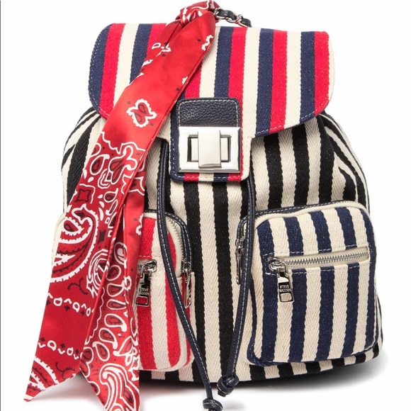 Steve Madden stripe drawstring backpack - Picture 1 of 6